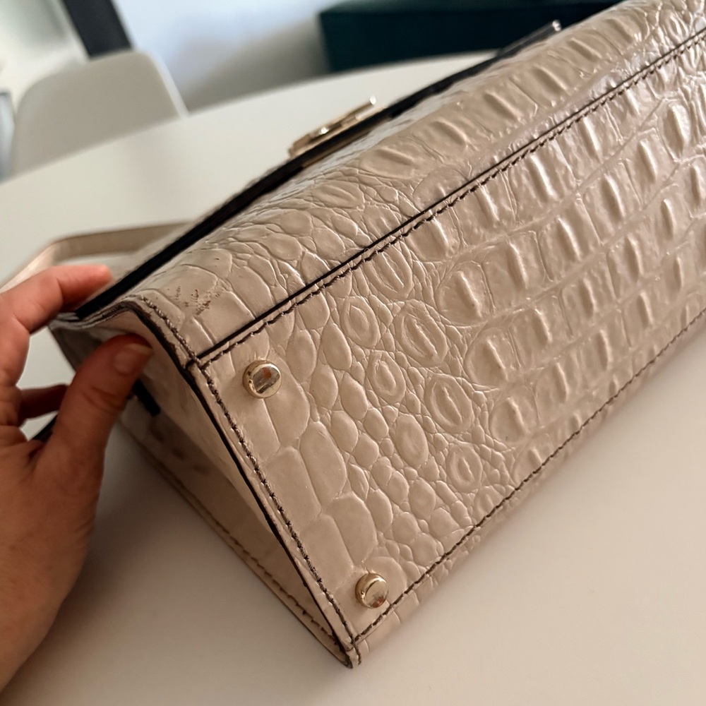 🐊 Kate Spade Crocodile Embossed Leather Top Handle Purse - Picture 12 of 16
